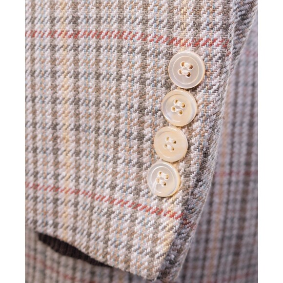 Bill Blass Sport Coat Blazer Micro Check Multi-Color Sz 42R Casual Jacket SILK - Picture 7 of 14
